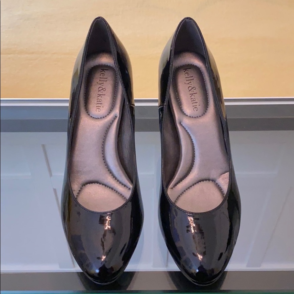 Black Patent Leather Pumps by Kelly & Katie